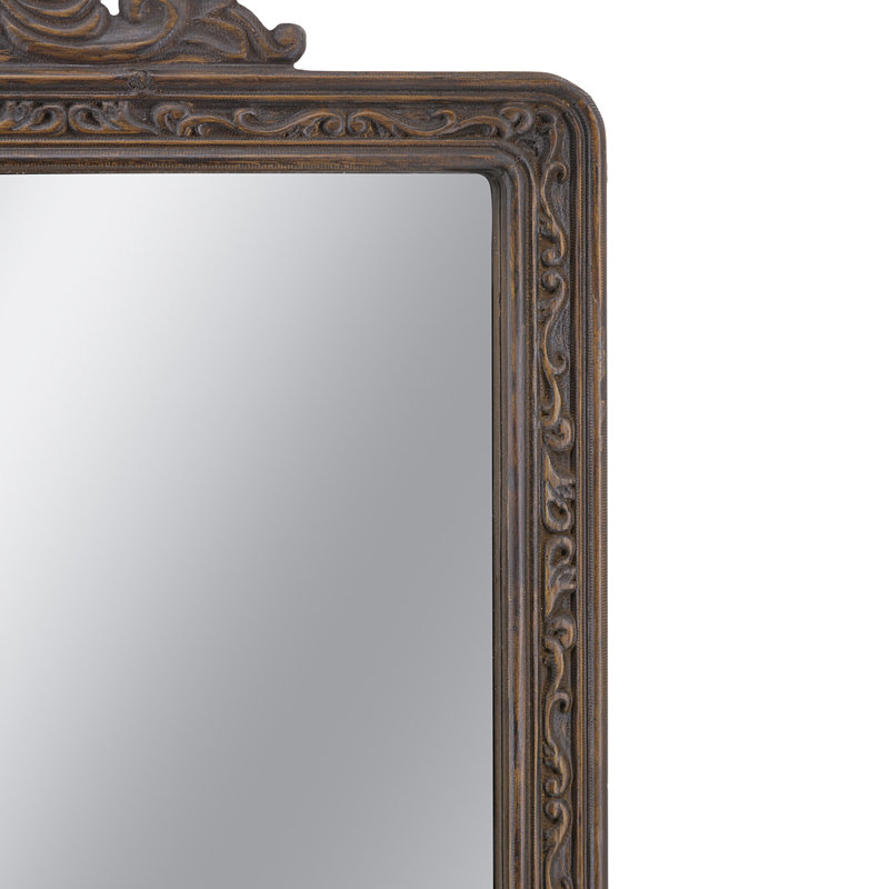 Grand miroir mural antique 27,4 x 47,8 po pour vestibule de salon