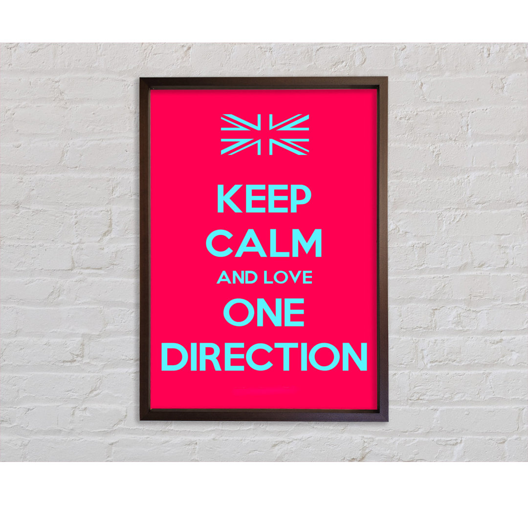 Keep Calm One Direction Gerahmter Druck