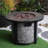 Outdoor Propane Fire Pit, Square, Concrete,50,000 BTU, with Lava Rocks, Waterproof Cover