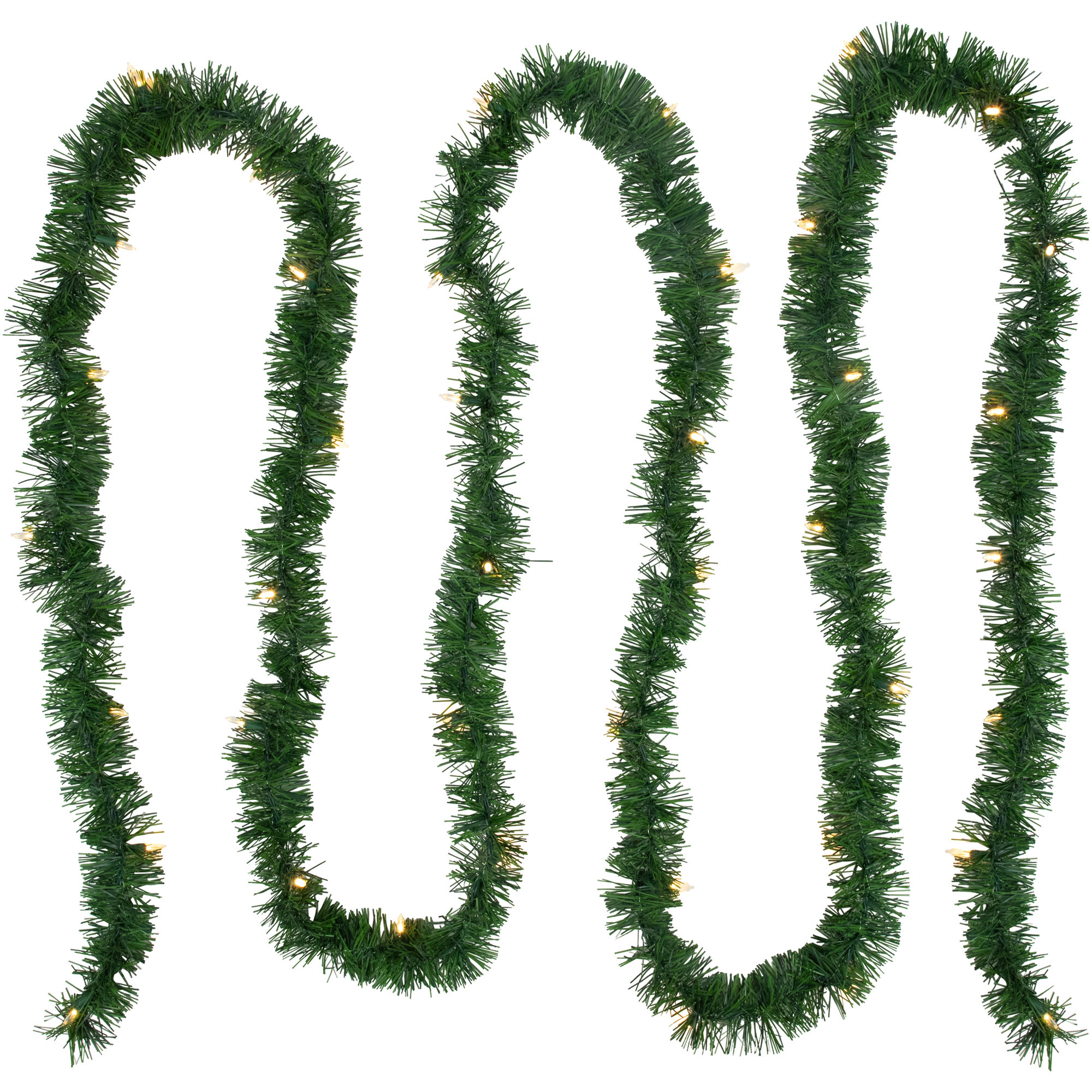 10'' in. Lighted Faux Garland