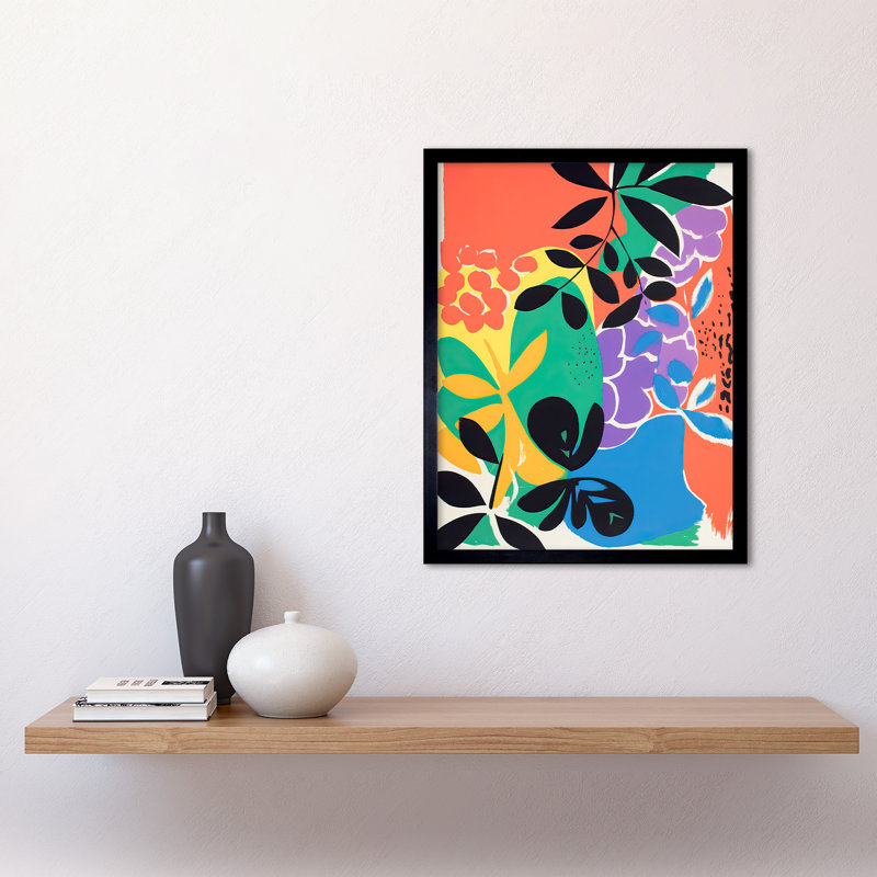 Alfair Henri Matisse Inspired Plant Shapes Abstract - Single Picture Frame Print