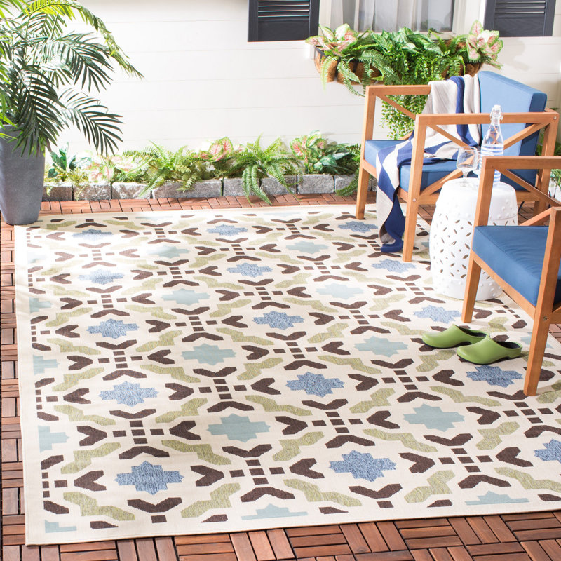 Northpoint Performance Geometric Indoor/Outdoor Area Rug, Rectangle 8' x 11'