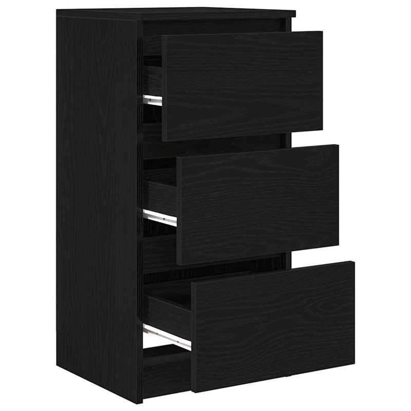 Sideboard 37.5X35x76 Cm Engineered Wood, Black Oak