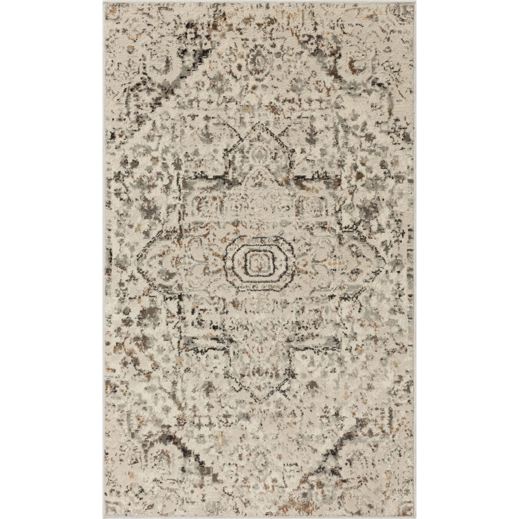 Castor Cream Ornamental Medallion Area Rug