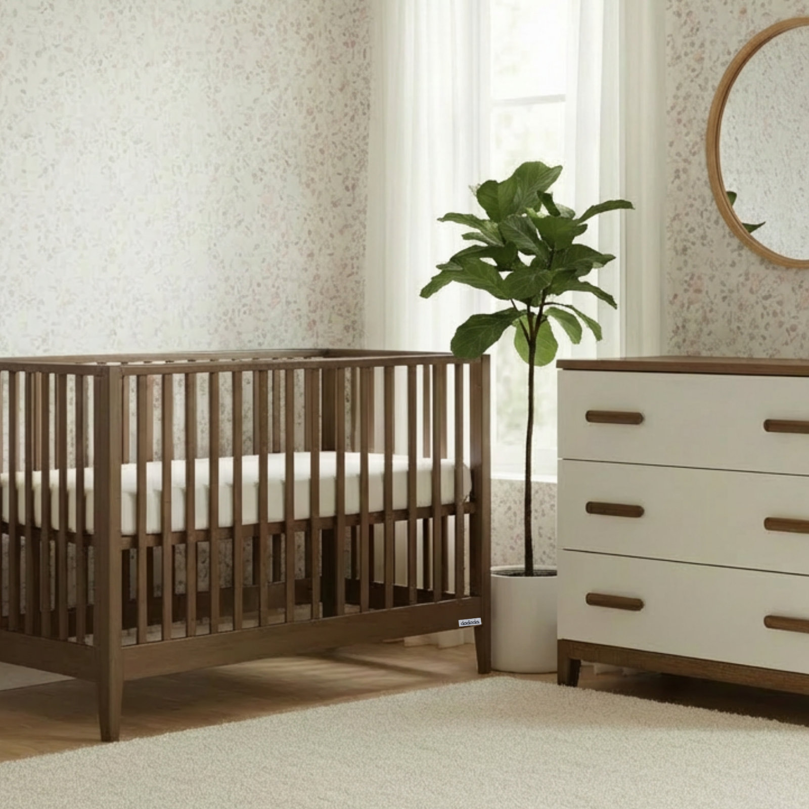 Lala 3 -in-1 Convertible Crib, Walnut