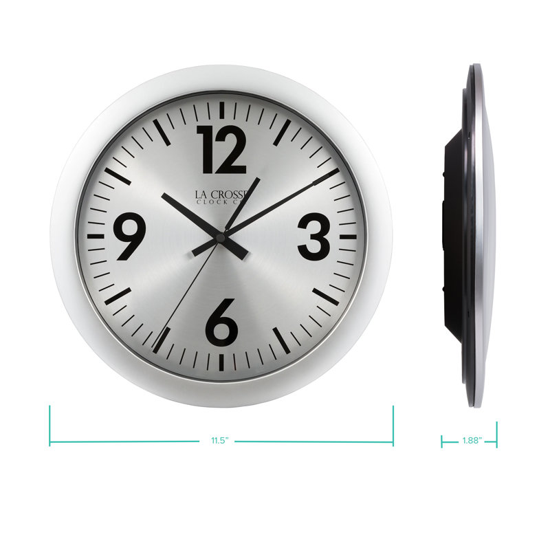Horloge 11,5 po La Crosse Horloge murale à quartz Jett