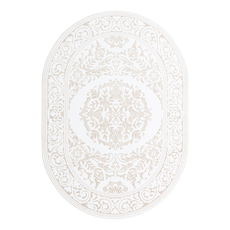 Tapis Charlton Home® Hermitage, Ovale 7 pi x 10 pi