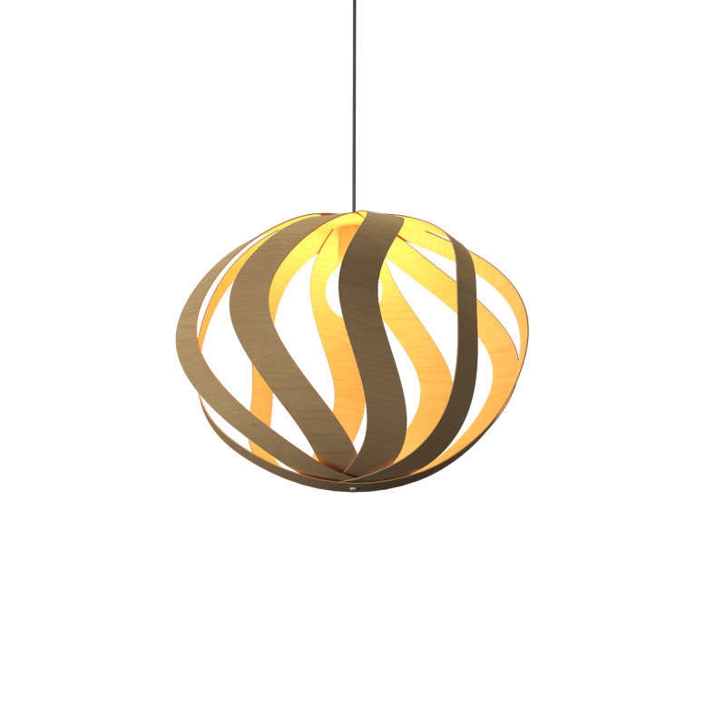 Luminaire suspendu simple à 1 lumière Clean, Érable