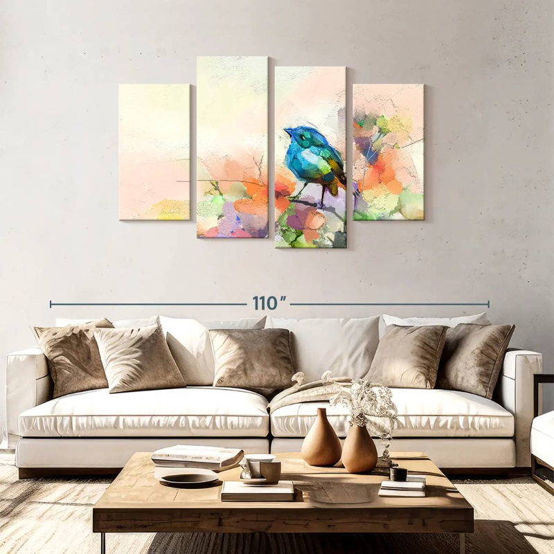 Brampt Bird Abstract, 48" H x 75" W