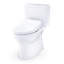TOTO Glaston WASHLET+ S5 Two-Piece Elongated 1.28 GPF Universal Height Toilet with CEFIONTECT, Cotton White - MW4723446CEFG#01