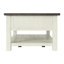Table basse en bois massif avec rangement Holliman-497363166