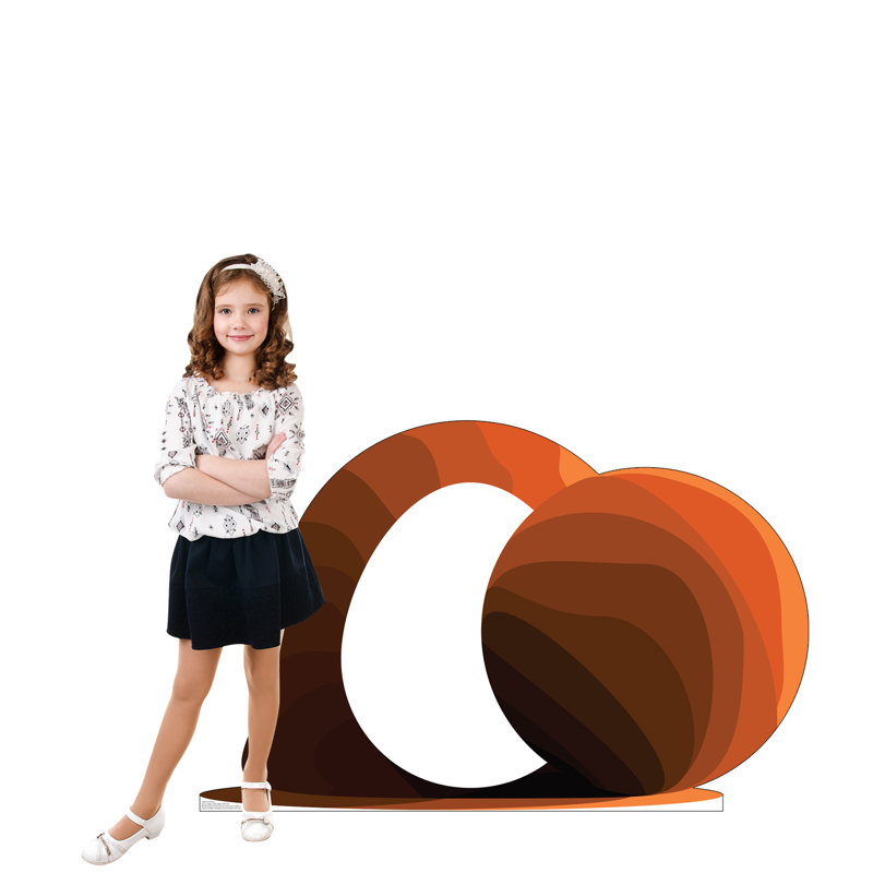 37'' x 57'' Brown and Orange Easter Tomb Cardboard Standup