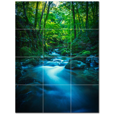 Murale décorative en céramique 4,25 po x 4,25 po