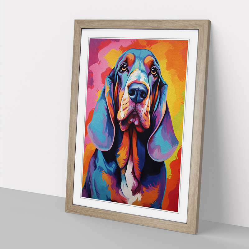 Single Picture Frame Print on Wood, Oak Framed, 64cm H x 46cm W