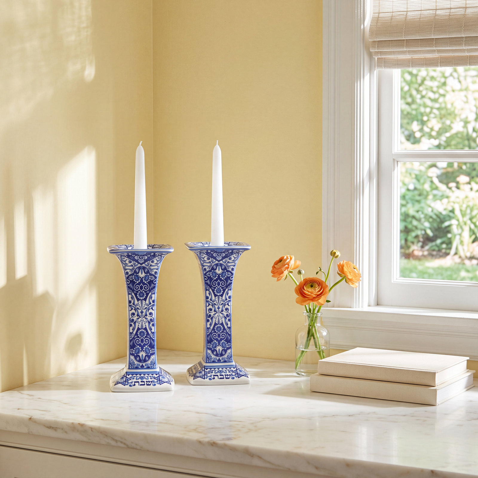 Spode Judaica 8" Sabbath Candlesticks