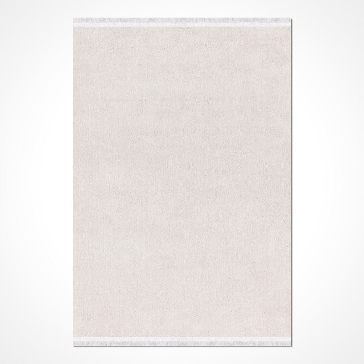 Solid Color Machine Woven Polyester/Cotton Area Rug in White Latitude Run Rug Size: Rectangle 3'11 x 5'11