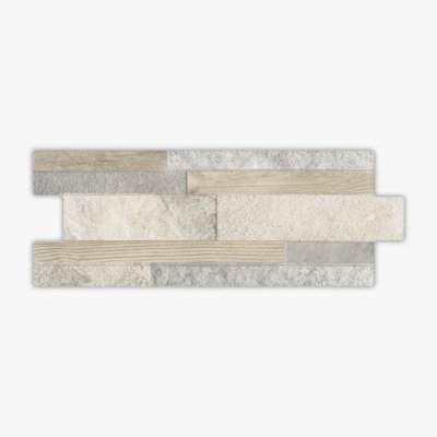 Melange Medium Blend Matte 6 1/4x15 3/4 Interlocking Porcelain Ledger Panel