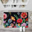 Tapis multicolore noir Bold Floral