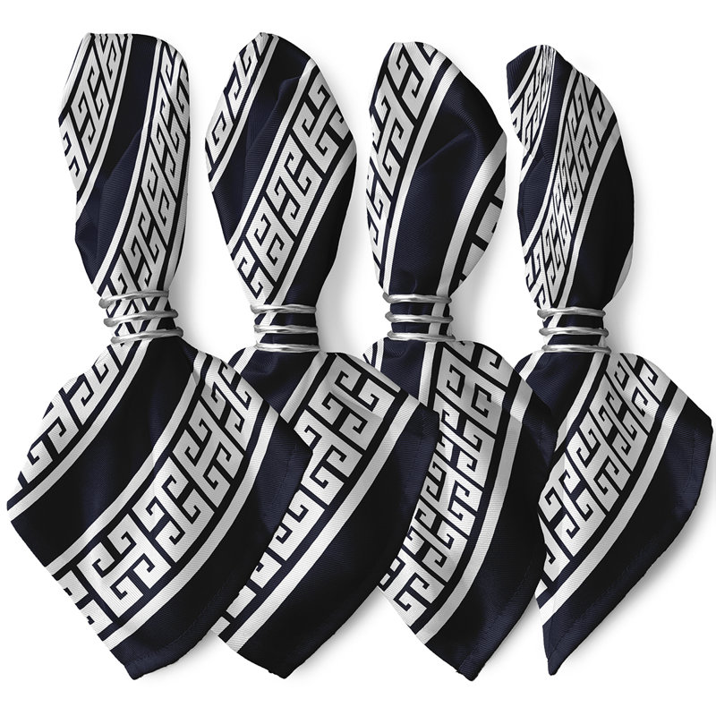 Adaysha Key Stripe Napkins, Navy