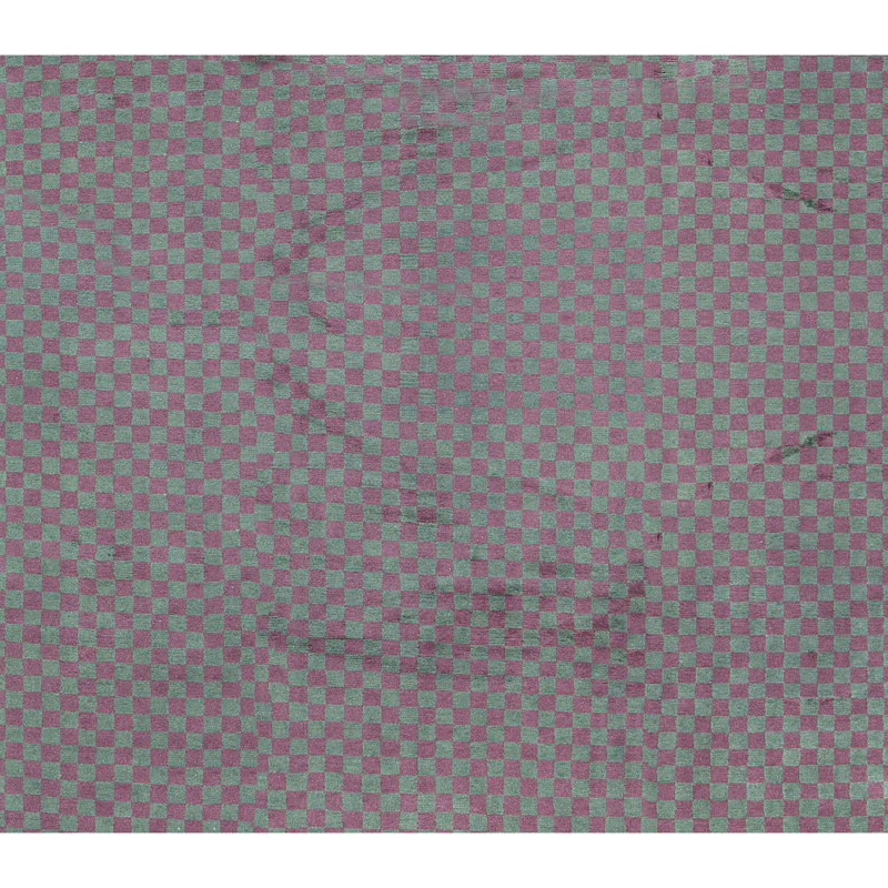Tapis rose noué à la main de haute qualité