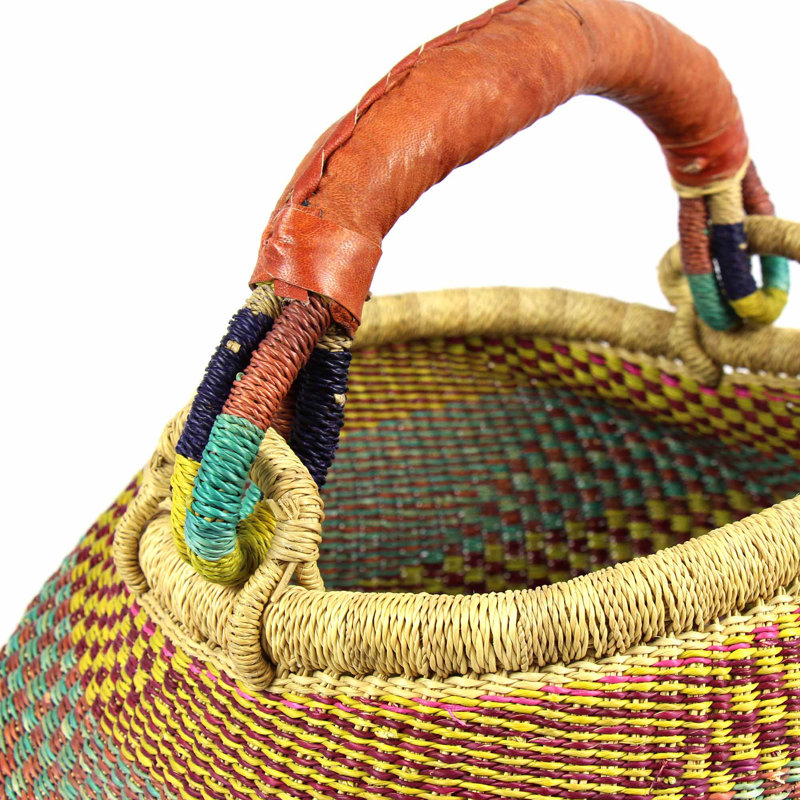 Très grand panier à herbe en éléphant, Couleurs mélangées