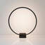 Circle 15 in. Modern Integrated LED Table Lamp with 3-Way Dimming and USB Charging Port, Black Finish-259836419