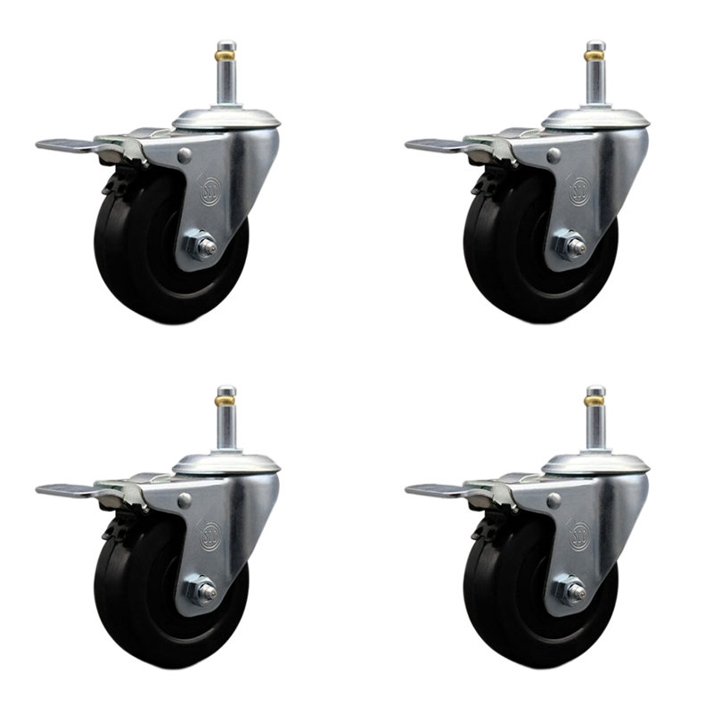 Hard Swivel Grip Ring Stem Caster