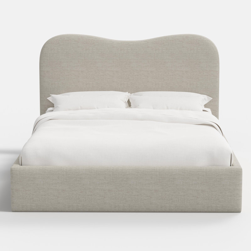 Perigold Upholstered Bed, Gray, Full