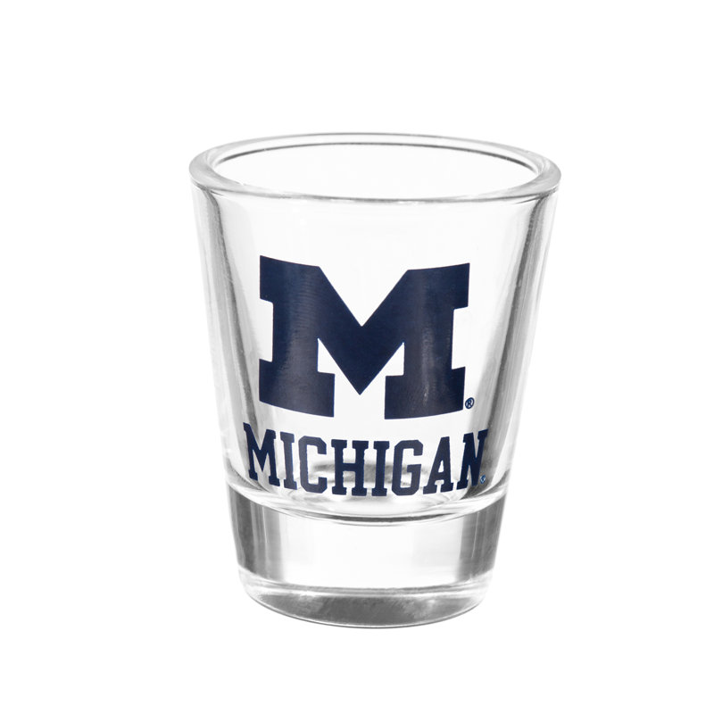 4 pièces en céramique et verre 2 oz Ensemble de tasses, Université du Michigan