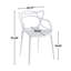 4 chaises de salle à manger en plastique transparent avec pieds en métal robustes pour une assise durable, élégante et polyvalente dans n'importe quel espace.-1758828056