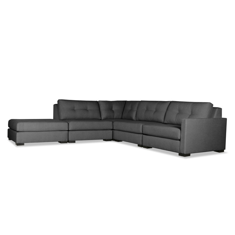 Seda Upholstered Sectional Symmetrical, Charcoal Revolution®, Left Hand Facing