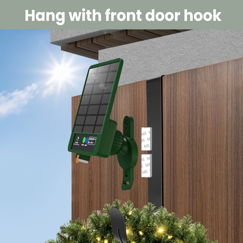 Cintres de couronne solaire pour porte d'entrée, compatibles avec des couronnes lumineuses, grand crochet à ventouse pour décorations de porche de fenêtre en verre