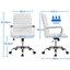 Mid-Back Executive Swivel Office Chair with Metal Frame and Arms-1908203784