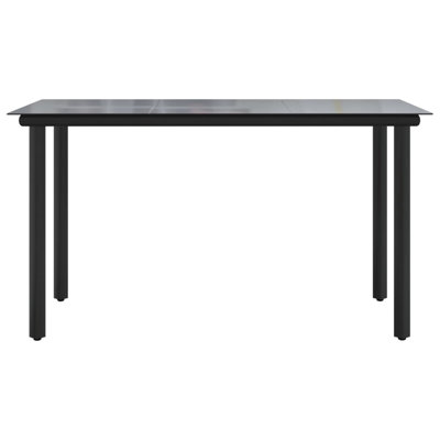 Glass Top Metal Base Dining Table