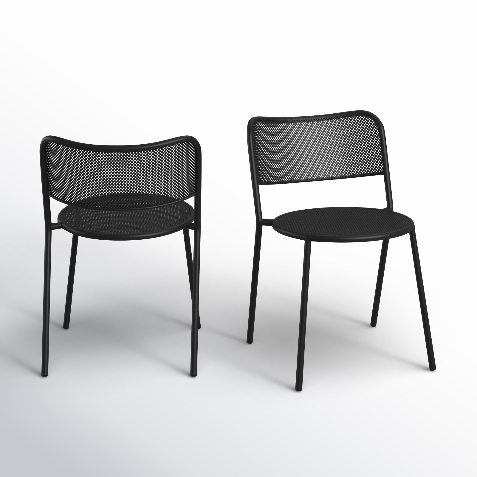 Wimberley Outdoor Side Chair In Black - Set Of 2, Black