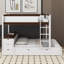 Lit superposé double avec lit gigogne simple, rangement et bureau-947266665