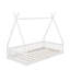 Lit simple en bois avec clôture-897621364