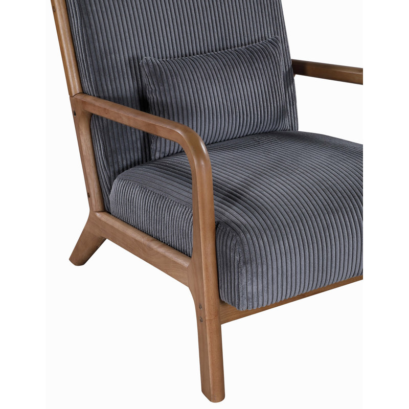 Wooden Lounge Chair, Grey