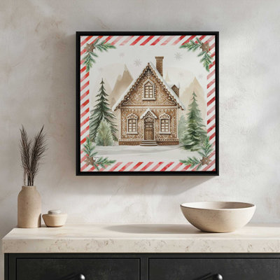 «Gingerbread Lane House I» par Nicole DeCamp, reproduction d'art