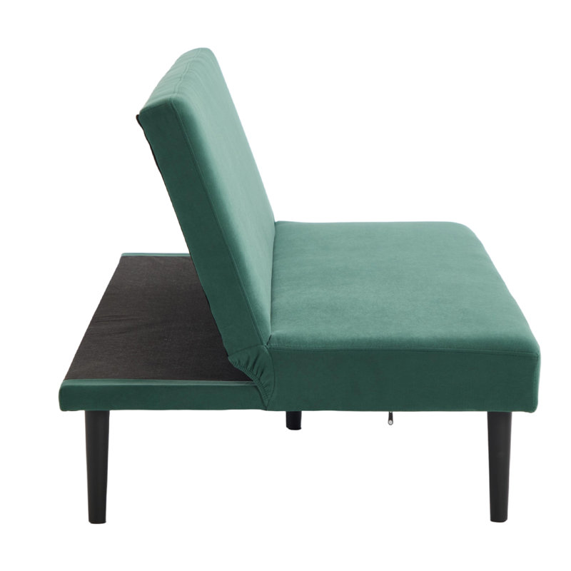 165cm W Modern Convertible Sofa Bed, Green