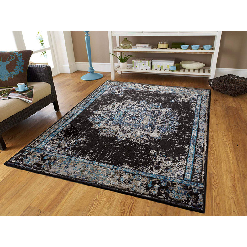 Tapis oriental intérieur / extérieur Schreffler, Rectangle 5 pi x 8 pi