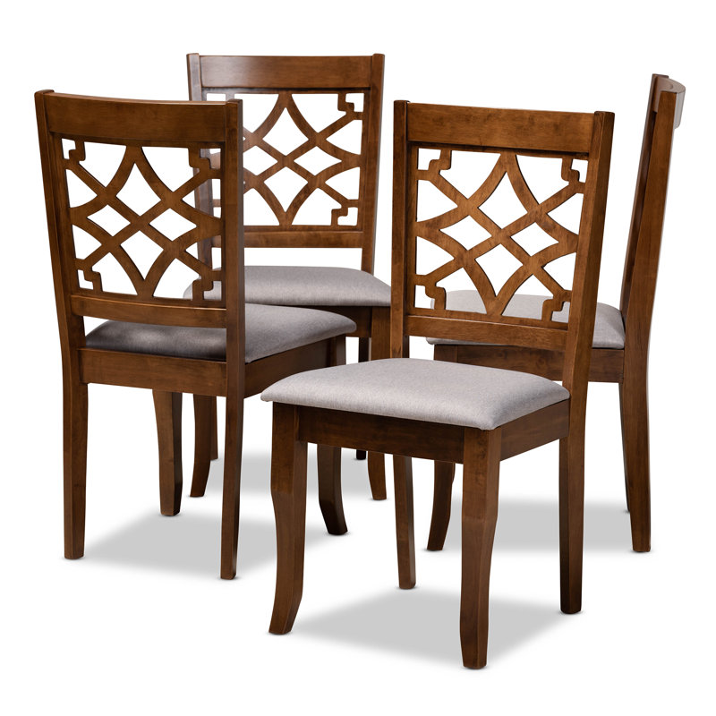 45.47cm H Polyester Blend Upholstered Cross Back Side Chair