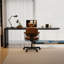 Noir / demi-cercle transparent en bois massif + bureau en acrylique-799781135