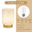 JHY DESIGN Set of 2 Braided Cotton Rope Table Lamp 6.5" Tall Battery Operated Lamp
