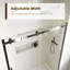 Porte de douche coulissante simple sans cadre l 60 po x H 74 po avec verre transparent de 5/16 po (8 mm)-109000246