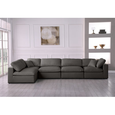 Jocqua Velvet L-Shaped Sectional Reversible