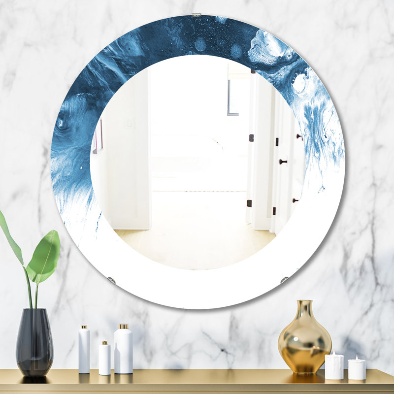 Miroir d'appoint Mid-Century, H 31,5 po x l po, Abstrait 1