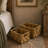 2 Piece Brown Jute Handmade Storage Basket with Handles Set, 16", 13"W