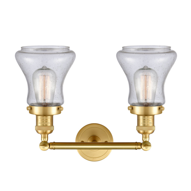 Edda 2 - Light Dimmable Vanity Light, Seedy, 6 Watt Vinage LED Bulb, Satin Gold