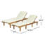Chaise longue d'extérieur en bois d'acacia massif avec coussin Eugenio-134477917-111786439